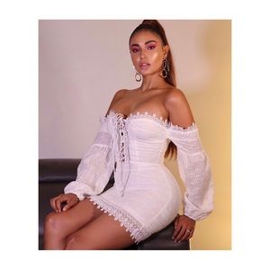 Broderie Anglaise Bardot Dress Size 2-10